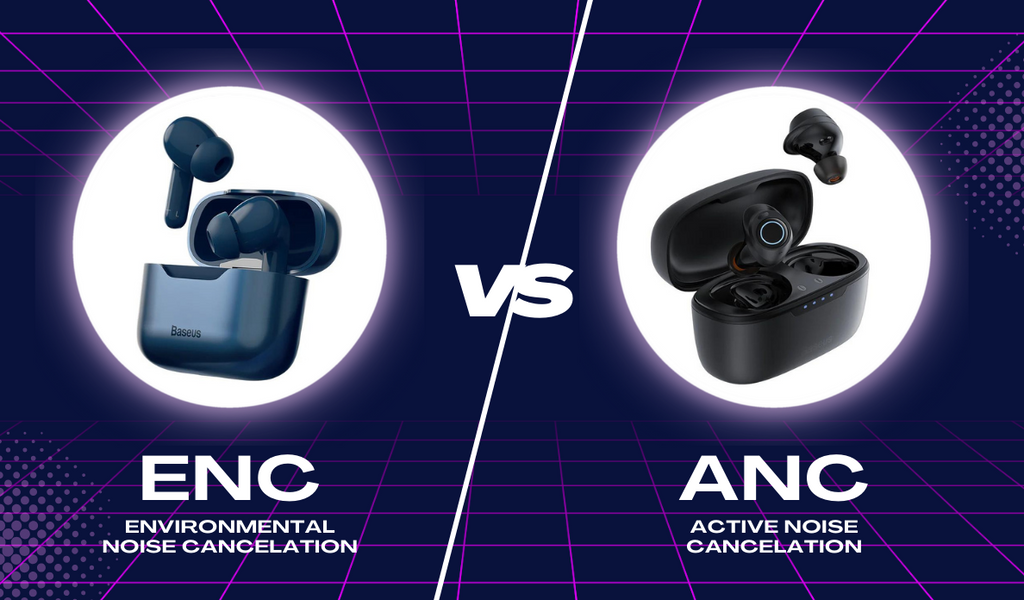 Wireless Earbuds, ENC+ANC Noise Cancelling Earphones