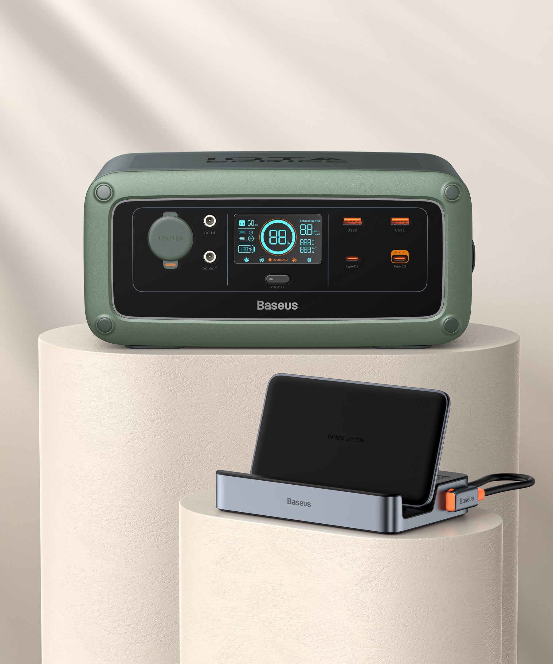 Baseus portable power station and steam deck docking station
