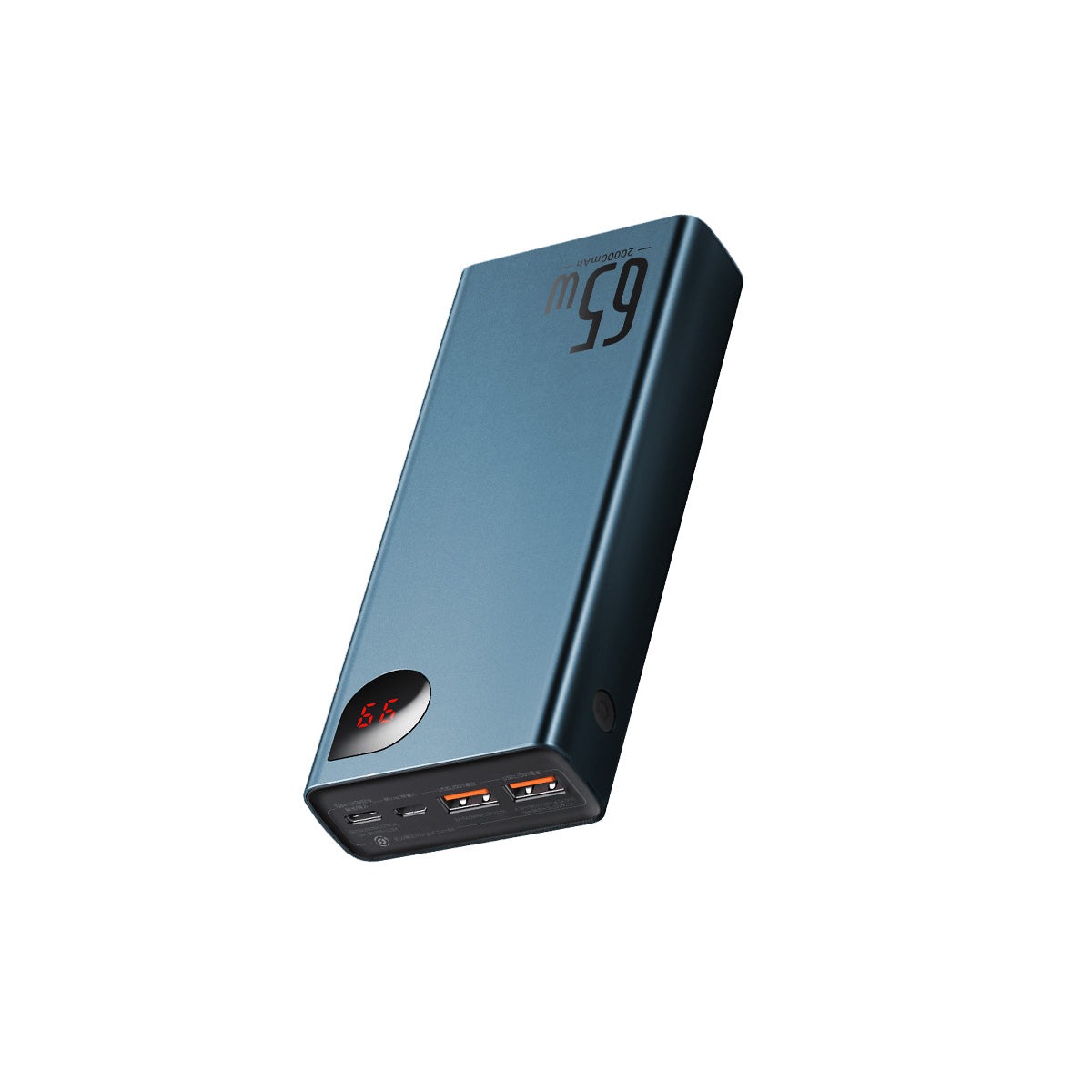 Baseus Batterie Externe, Chargeur Portable USB C 65W 20000mAh, PD 3.0 QC  4.0 Batterie à Trois Sorties à Charge Rapide avec écran LED pour iPhone 12  11 XS Samsung S20 Macbook iPad
